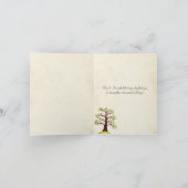 Waterverf Lente Monogram Boom Bedankt Card (Binnen)