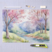 Waterverf Lente Natuur Scène Tissuepapier (Craft)