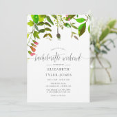 Waterverf Lente-olievlek Bachelorette Weekend Kaart (Staand voorkant)