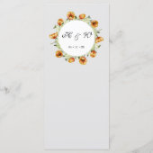 waterverf lente oranje tulptulptulptulptulptentaar menu (Achterkant)