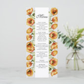 waterverf lente oranje tulptulptulptulptulptentaar menu (Staand voorkant)