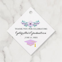 Waterverf Lente Paarse Bloemen Burst Afstuderen