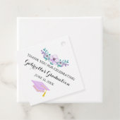 Waterverf Lente Paarse Bloemen Burst Afstuderen Bedankjes Labels (In situ)