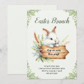 Waterverf Lente Paasuitnodiging Kaart (Voorkant / Achterkant)