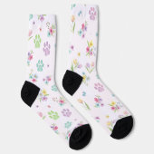 Waterverf lente pootafdruk sokken (Rechts)