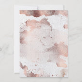 Waterverf Lente Roze Bloemen Roos Goud Ampersand Kaart (Achterkant)