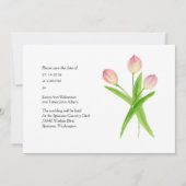 Waterverf Lente Tulip Save the Date Photo Card (Achterkant)