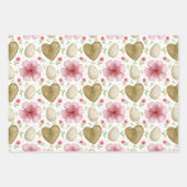 Waterverf Lente ventilator Bunny  Pasen Inpakpapier Vel (Voorkant 3)