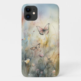 Waterverf Lente Vlinders Bloemen Telefoon Case