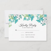 Waterverf Lente Wildbloemen Bruiloft RSVP Kaarten (Voorkant)