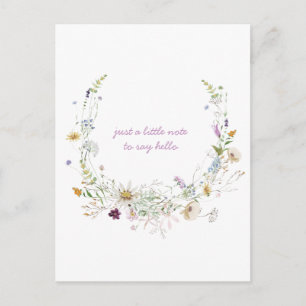 Waterverf Lente Wildbloemen Denk aan jou Briefkaart