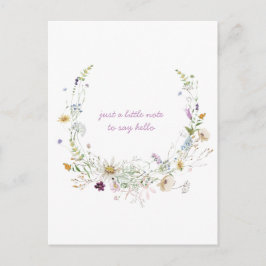 Waterverf Lente Wildbloemen Denk aan jou Briefkaart