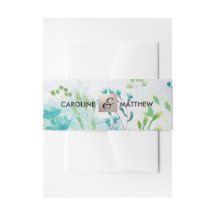 Waterverf Lente Wilde Bloemen Bruiloft