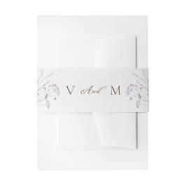 Waterverf lente Wildflower bruiloft Uitnodigingen Wikkel