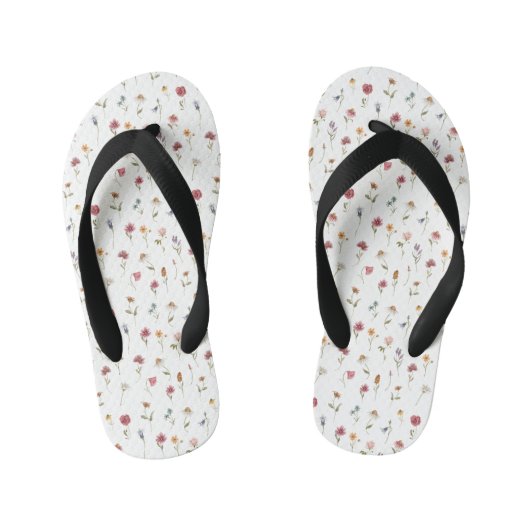 Waterverf Lente Wildflower Pattern Girl Kinder Teenslippers (Voetbed)
