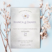 waterverf lentebloem foto huwelijksuitnodiging kaart