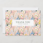 Waterverf Lentebloemen Botanische Afstuderen Bedankkaart (Voorkant)