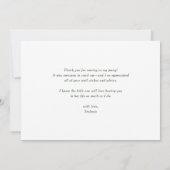 Waterverf Lentebloemen Botanische Afstuderen Bedankkaart (Achterkant)