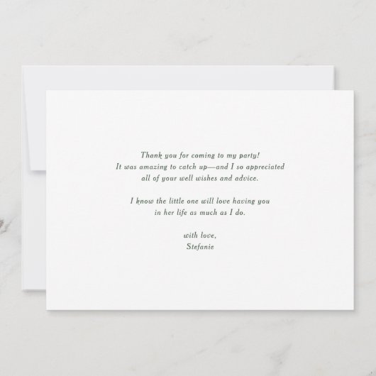 Waterverf Lentebloemen Botanische Afstuderen Bedankkaart (Achterkant)