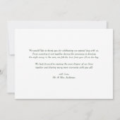 Waterverf Lentebloemen Botanische Bruiloft Bedankkaart (Achterkant)