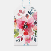 Waterverf lentebloemen dank u cadeaulabel (Achterkant)