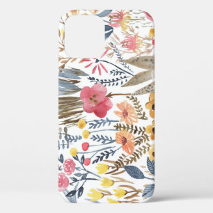 Waterverf lentebloemen, levendig naadloos patroon Case-Mate iPhone case