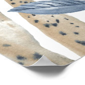 Waterverf lentebloemen, levendig naadloos patroon poster (Hoek)