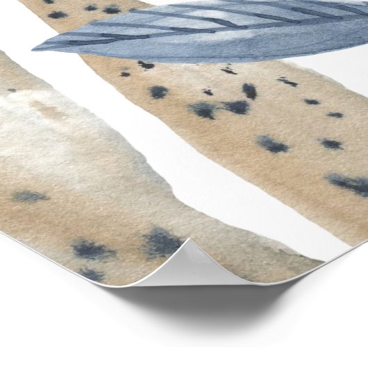 Waterverf lentebloemen, levendig naadloos patroon poster (Hoek)