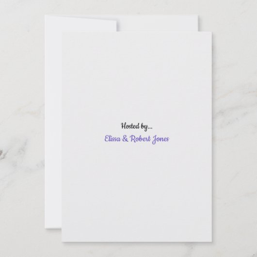 Waterverf, Lentebloemen, Moederdag Brunch Kaart (Achterkant)