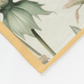 Waterverf lentebloemen roze gele bijen fleece deken (Hoek)