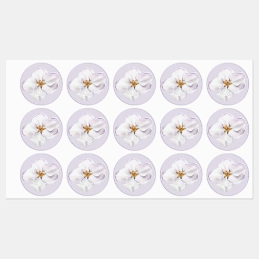 Waterverf lentebloesem bloesem bloemenzegel de env labels (Vel)