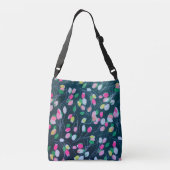Waterverf lenteguin tuinbloemen crossbody tas (Achterkant)