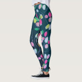 Waterverf lenteguin tuinbloemen leggings (Links)
