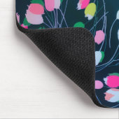 Waterverf lenteguin tuinbloemen muismat (Hoek)