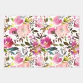 Waterverf lentepFloral Inpakpapier Vel (Voorkant)