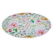 Waterverf lentesbloemen cloth placemat snijplank (Hoek)