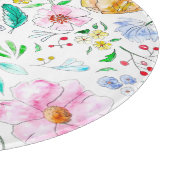 Waterverf lentesbloemen cloth placemat snijplank (Hoek)