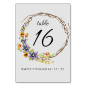 Waterverf lentesbloemen met bruiloft kaart (Voorkant)