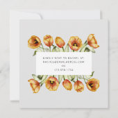 Waterverf lentesbloemen tulpen vrijgezellenfeest i kaart (Achterkant)