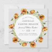 Waterverf lentesbloemen tulpen vrijgezellenfeest i kaart (Voorkant)