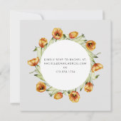 Waterverf lentesbloemen tulpen vrijgezellenfeest kaart (Achterkant)