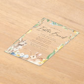 Waterverf lentesbunnies Pasen Brunch Acryl Uitnodigingen (Laagn)