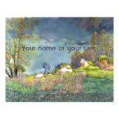 Waterverf lentesonstorm schilderen foto afdruk (Voorkant)