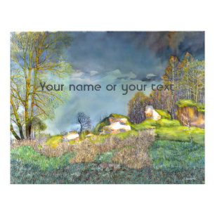 Waterverf lentesonstorm schilderen foto afdruk