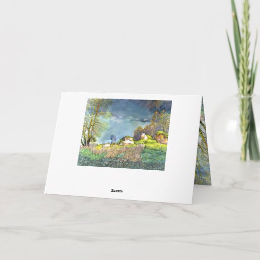 Waterverf lentesonstorm schilderen kaart (Achterkant)