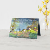 Waterverf lentesonstorm schilderen kaart (Gele Bloem)