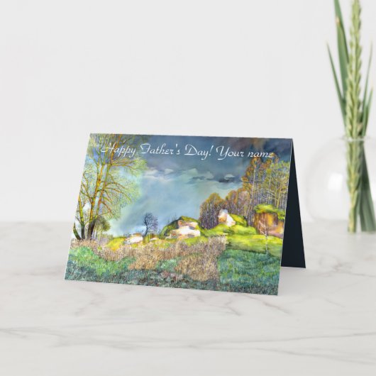 Waterverf lentesonstorm schilderen kaart (Voorkant)