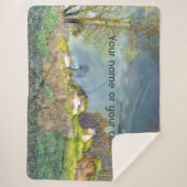 Waterverf lentesonstorm schilderen sherpa deken (Voorkant)