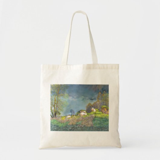 Waterverf lentesonstorm schilderen tote bag (Voorkant)