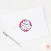 Waterverf Lentestuinbloemen Envelopzegel Ronde Sticker (Envelop)